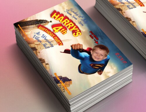 Superman Style Party Invites