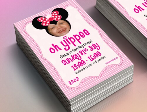 Minnie Mouse Style Invites