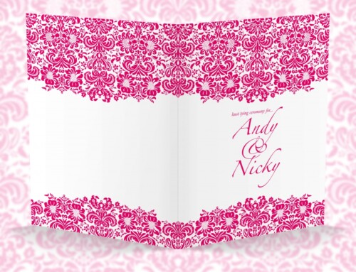 Pink Damask | Wedding Invitations